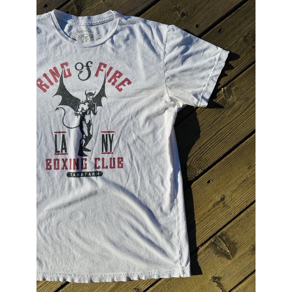 Tankfarm Ring Of Fire Boxing Club Devil Fight T Shirt Mens M USA Made - Picture 3 of 13